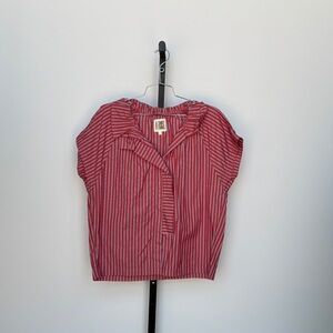 A shirt thing Stella blouse red striped blouse top small designer contemporary